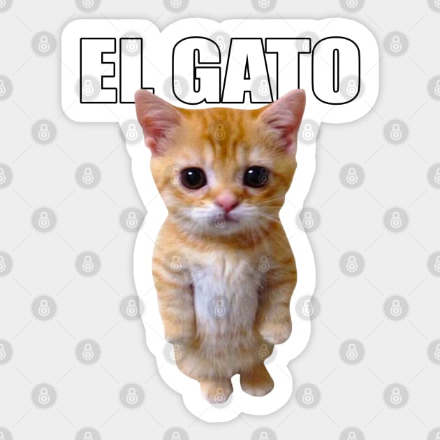 El Gato Munchkin Kitty Sticker by Lean Mean Meme Machine